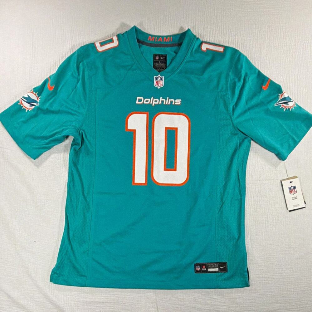 Nike Miami Dolphins Tyreek Hill #10 Aqua NFL Football Jersey Men's Size L